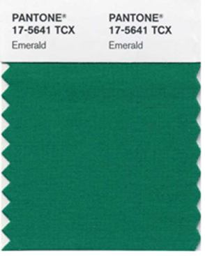 Emerald green is Pantone's 2013 Color of the Year.