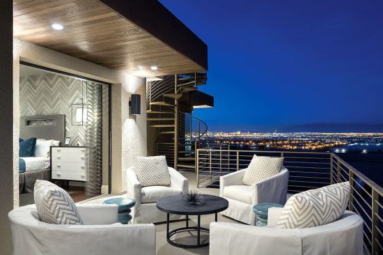 Project planners delivered on their promise to make this year's show home as accessible to the outdoors as possible. They included more than 3,000 square feet of covered and uncovered porches, patios, and terraces enhanced with fire and water features, grills, and an al fresco bar area.