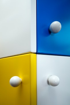 Corner Mixing Cabinet; opens from both sides