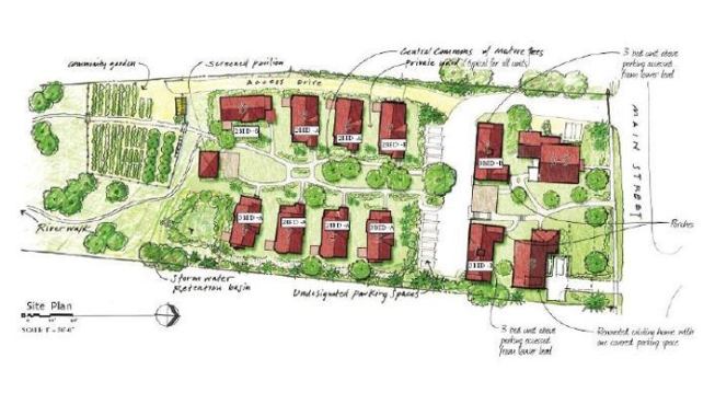 CONCORD RIVERWALK The site plan encourages interaction amongst residents.