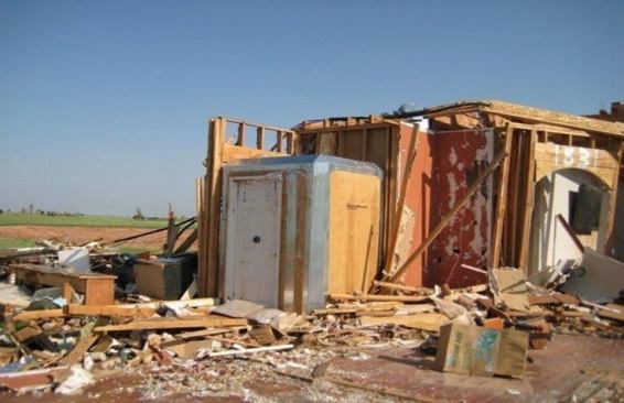 In an emergency, the DuPont StormRoom is outfitted to withstand an EF5 tornado. The rest of the time, the indoor shelters can be outfitted as a regular room in sizes up to 12 feet by 12 feet. And because the shelters are built with Kevlar incorporated into the walls and ceiling, rather than steel, they can be installed on a standard reinforced concrete slab, and they don’t interfere with cell phone or weather radio signals. 
www.stormroom.dupont.com 