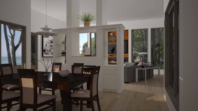 dining area looking towards living room