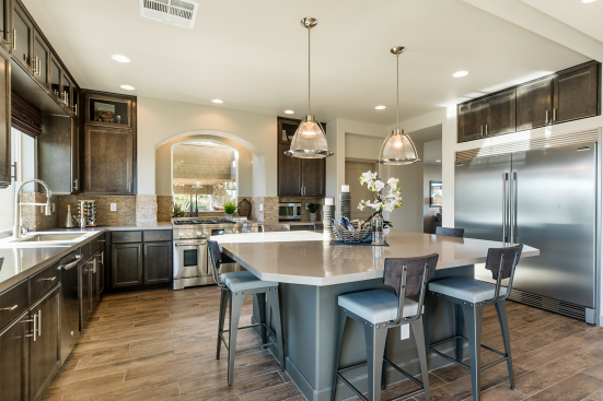 The kitchen at American West Development's Madison model home.