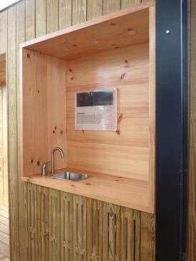 A built-in outdoor kitchen adds even more possibilities to outdoor living options.