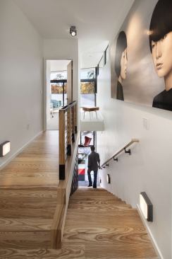 The judges praised the indoor-outdoor flow. Designing the project so that each house could have great light and optimal views was a challenge. 