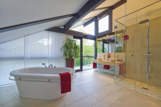 A bathroom inside an ART6 Huf Haus.