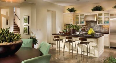 The nimble plan comes with luxuries aplenty, including an optional elevator, a butler's pantry, and a third-floor library. Spanish tiles and wrought-iron accents seal the deal. Who knew urban digs could live so much like a single-family house in the 'burbs (minus the commute)?