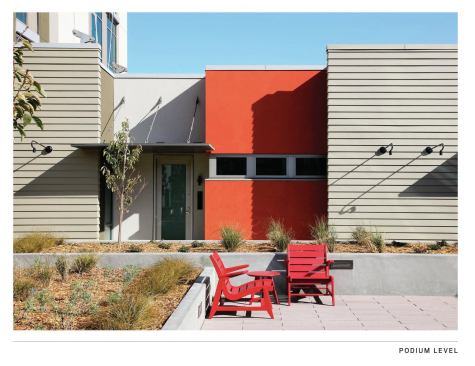 The architects gave the building's three facades varying treatments, depending upon the rhythm and density of the street.