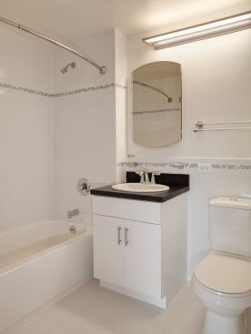 The Melody’s 125 bathrooms utilize retrofitted water-conserving faucets and showerheads that will save thousands of gallons of water a year.