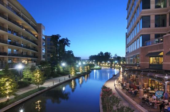 The Woodlands Houston  The Woodlands Development Co.  2009 net sales: 633  Conceived in the 1970s before environmentalism was cool, The Woodlands has, for decades, remained steadfast in its vision to embrace nature and offer an alternative to sprawl. Now 35 years old, the venerable master plan includes 116 forested parks and 185 miles of hiking and biking trails on nearly 8,000 acres of protected green space--stretches of which are adorned with public art, pavilions, playgrounds, waterways, wildflower meadows, and butterfly habitats. Its ninth village, Creekside Park, includes a 1,700-acre nature preserve that earned The Woodlands Development Co. a corporate conservation leadership award from the Nature Conservancy of Texas. 
