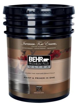 If Benjamin Moore is not an option, try Premium Plus Ultra, an interior product that incorporates a primer and finish coat in one. NanoGuard technology creates a denser painted surface that is easier to clean, mildew resistant, and durable. Walls never need more than two coats in any color. It starts at about $31 for a gallon or $139 for a 5-gallon bucket. Behr Process Corp. 
www.behr.com.