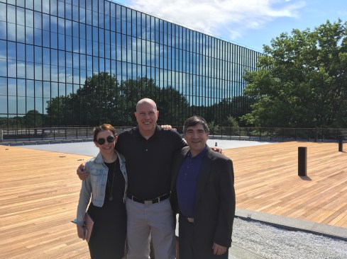 Bell Works and Reserve at Holmdel team: (from left) Paola Zamudio, principal npz studio; Christopher Gaffney, Toll Brothers group president; and Ralph Zucker, president Somerset Development.