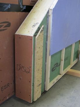 Bensonwood. Using eco-friendly materials, the OBPlus wall system is framed with 9 ½-inch-deep I-studs filled with R-35 dense-pack cellulose insulation, and then clad with exterior moisture-resistant OSB sheathing with taped joints. Advanced gasket technology is used for air sealing, a drainage plane is installed on the exterior, and interior baseboard raceways eliminate wall penetrations for wiring. Also offered is a Passive House option, achieving up to R-60 walls and comparable roof systems, according to the company. 877.203.3562.