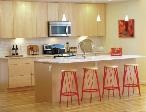 The home is full of built-in options.