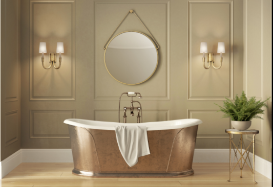 Metallic accents will add visual interest to interiors in 2019.