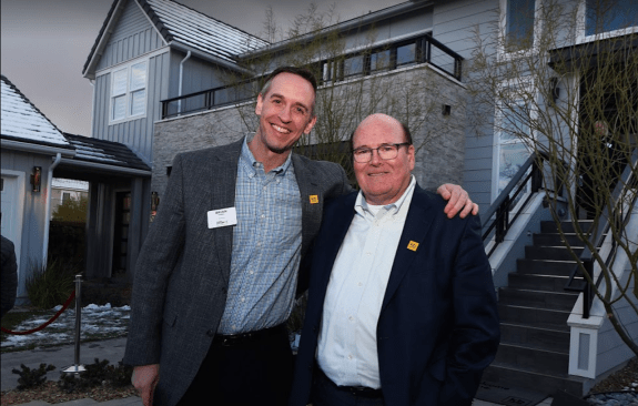 KB Home Regional President Brian Kunec and SVP chief technology officer Dan Bridleman. Photo by Steve Spatafore