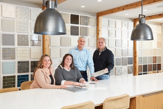Pictured, from left, are chief human resources officer Karin Shaban, chief marketing officer Carrie Schonberg, senior vice president of sales Tony Albachiara, and senior vice president of architecture Jay Kallos.