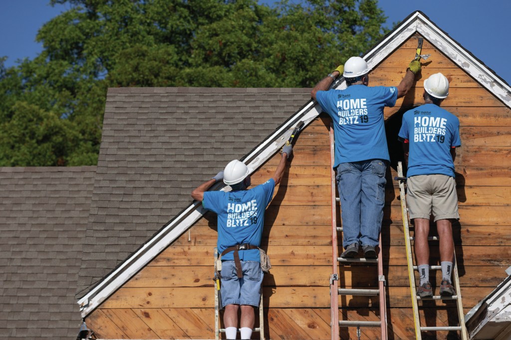 Habitat for Humanity House Home Builders Blitz Kickoff Site in McKinney, Texas