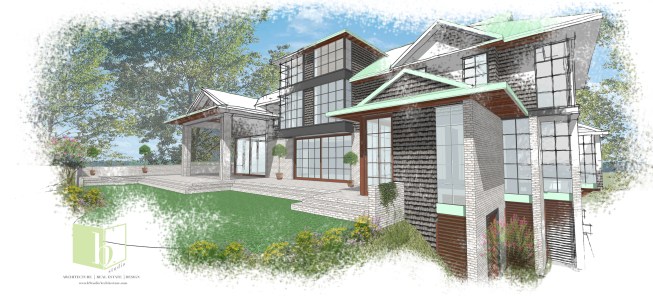 Shingleview - view of rear from beach