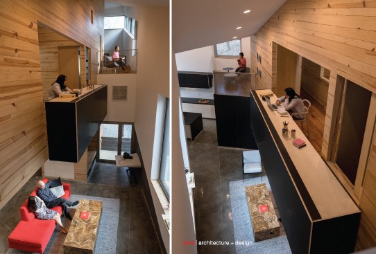 Two views of the middle level.