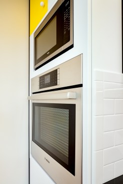 Oven & Microwave; perfectly flush with cabinet
