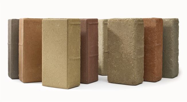 CalStar. Utilizing 40% fly ash, the manufacturer’s pavers and architectural facing bricks offer the look of traditional clay products while requiring 50% to 85% less energy to produce, the company says. The pavers (shown) come in standard and tumbled finishes in eight colors, as well as a Holland line with chamfers and lugs. www.calstarproducts.com. Booth #L508.