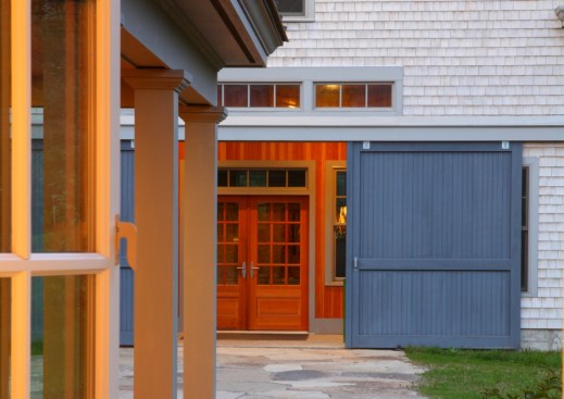 View from the kitchen toward the barn