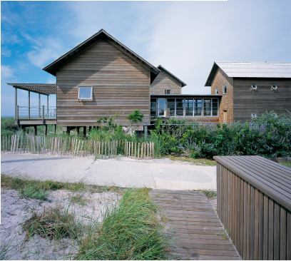 Perched on pilings to ride out storm tides, this beach house is one of a vanishing breed: the summer home that is only used in summer.