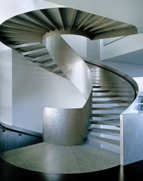 CUSTOM HOME  September-October 2009  Last Detail  Stair at This    The centerpiece of a remodel that joined two existing San Francisco row houses into a strikingly modern residence, this flowing stair provides both circulation and sculptural interest.