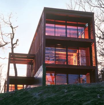 Plain Jane materials and panelized construction yield a stunningly sophisticated lakefront retreat.