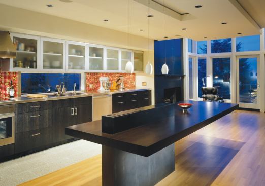 Opening up this galley kitchen to the rest of the public spaces gave a small home an expansive feel.