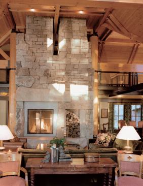 A combination of timber framing and steel beams forms the house’s sturdy structure.