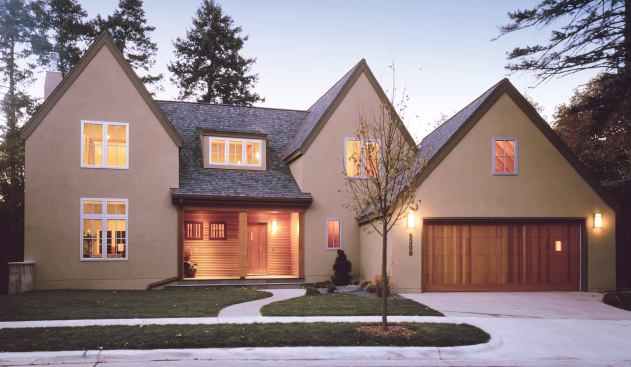 Handsome yet unassuming and neighborhood-appropriate, this new custom home perfectly expresses the Choice Wood approach to residential design, which company president Nick Smaby attributes in part to its Minnesota roots. "There's a kind of regional humility," he says. "Garrison Keillor talks about it. It's not that you don't like nice things, but you don't want to show off." 