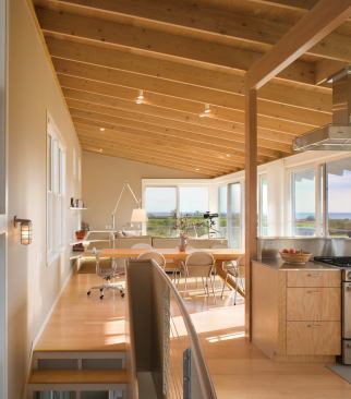 Spare interiors let lush views dominate the space.