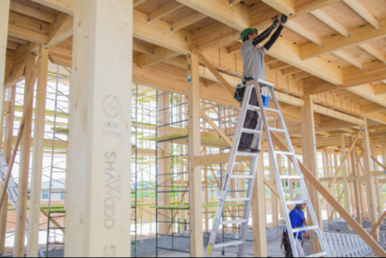 Timber-framing with CLT.