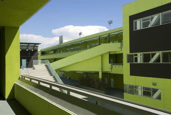 Library and platform stair