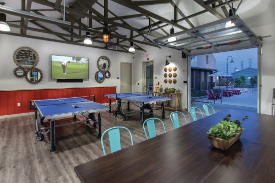 The game room at New Haven's clubhouse