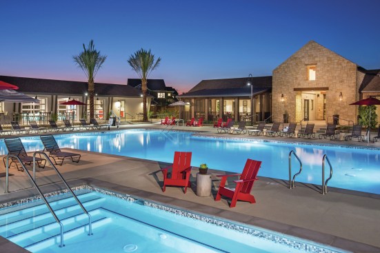 New Haven includes a pool and clubhouse with a game room and common space.