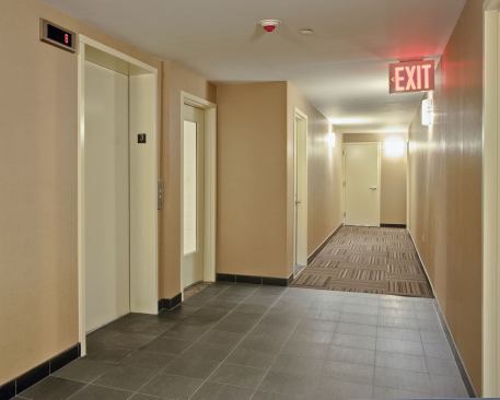 The air in the corridors and lobby is pressurized via a rooftop makeup air system to avoid the thermal stack effect common in many multifamily buildings. It is also filtered to MERV-8.