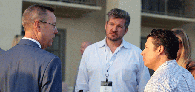 CR Herro and Michael Mancini of Meritage Homes meet with Bob Bergeth, Whirlpool.