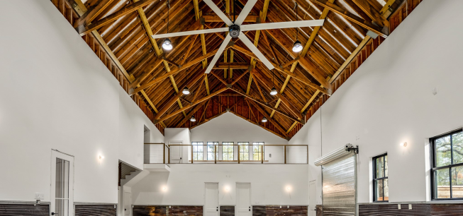 Custom 5-Car garage with Barn elevation