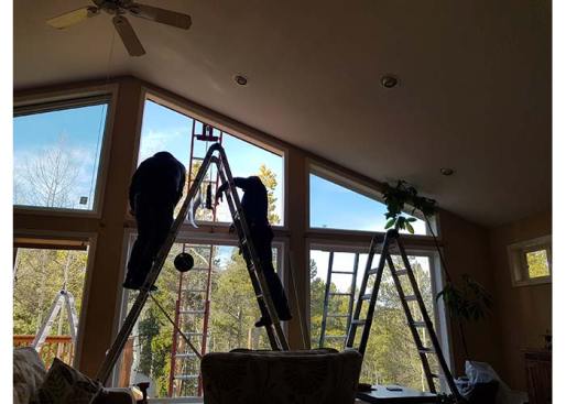 Window installation contractors hard at work!