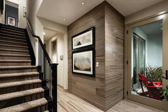 Interior treatments have a contemporary flare.