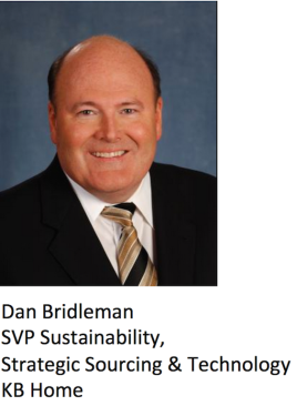Dan Bridleman, SVP Sustainability, Strategic Sourcing, & Technology at KB Home