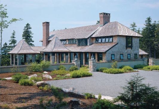Continuous rows of operable windows on both floors provide abundant views as well as ample ventilation.