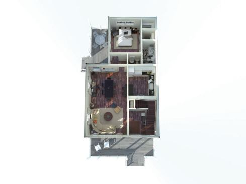 Ship Shape: Making the most of limited square footage, this plan includes no hallways. Stairs provide circulation space, and the cavity underneath them contains a coat closet, as well as a “clutter closet” loaded with outlets for cell phone, Blackberry, and iPod chargers.Picture This: Windows on opposing walls bring in daylight and crossbreezes, reducing the load on artifi ciallighting and air conditioning.Ship Shape: Making the most of limited square footage, this plan includes no hallways. Stairs provide circulation space, and the cavity underneath them contains a coat closet, as well as a “clutter closet” loaded with outlets for cell phone, Blackberry, and iPod chargers.