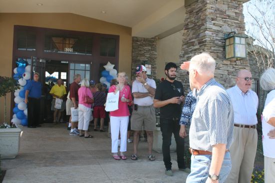 The crowds inside and outside Stone Creek’s sales center were thick.