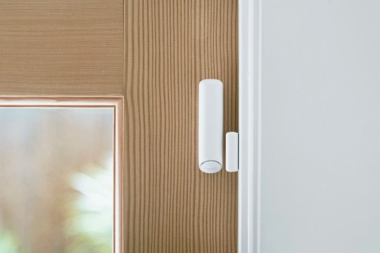 The Nest Detect sensors can detect when a door is open or closed and alert homeowners through the app.