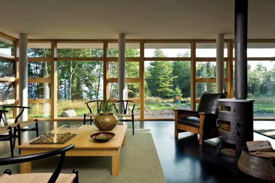 Designed by the Minnesota-based SALA Architects and built by Northwood Construction of La Pointe in La Pointe, Wis., the project started as a vacation retreat but is now a full-time residence.