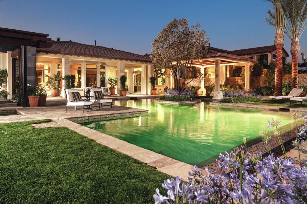 An exterior view of Toll's Positano Collection La Morra model at Amalfi Hills.